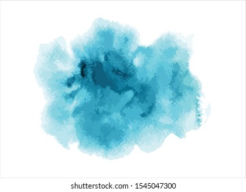blue water color paint stroke background vector