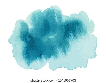 blue water color paint stroke background vector