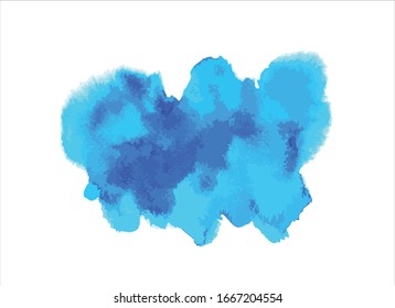 blue water color paint stroke background