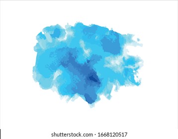 blue water color paint stroke background