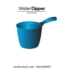 Blue water dipper vector for your illustration