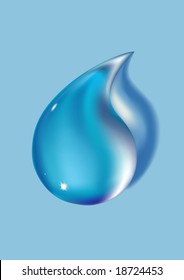 Blue water drop