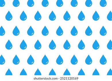 Blue water drop abstract pattern vector illustration. Blue water drop shapes.