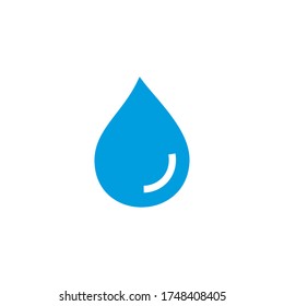 Blue Water drop abstract vector logo design template. Stock vector illustration isolated on white background.