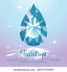 Tarjeta de gota de agua azul, adecuada para saludos, ventas, invitaciones, carteles