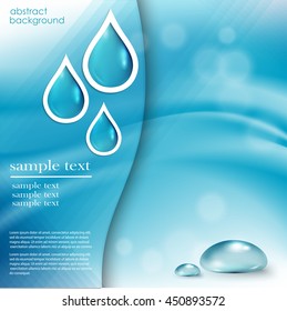 Blue water drop concept