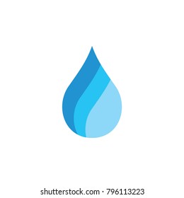 blue water drop gradient logo vector
