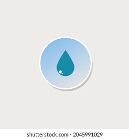 Blue water drop icon. Concept Save the Planet. Protect water of world. Care of Earth. Ecology design element. Eco symbols isolated on white background. Flat style. Organic Bio. Vector