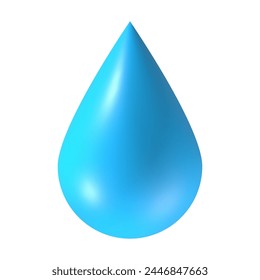 blue water drop icon on white background