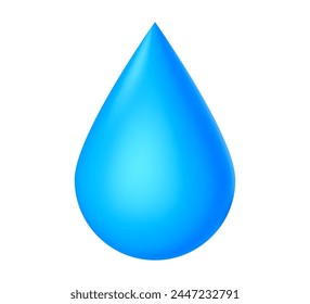 icono azul de la gota de agua sobre fondo blanco