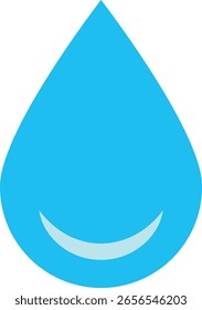 Icono de gota de agua azul que representa la pureza y la frescura. conceptos de agua limpia e hidratación. burbujas de agua que repiten Elementos. simbolizando la frescura y los recursos de agua limpia
