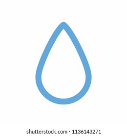 Blue water drop icon. Vector