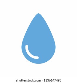 Blue water drop icon. Vector