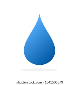 Blue water drop icon. Vector illustration. Water drop isolated