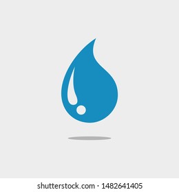 Blue water drop icon vector