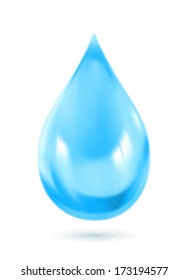 Blue Water Drop Icon, Vector