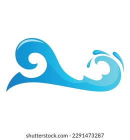 Blue water drop icon. Vector collection of flat drops.