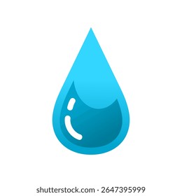 Blue water drop icon vector design