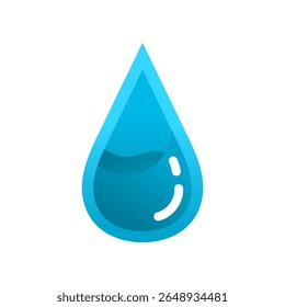 Blue water drop icon vector design