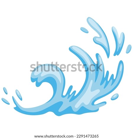 Blue water drop icon. Vector collection of flat drops.
