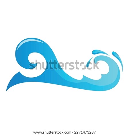 Blue water drop icon. Vector collection of flat drops.