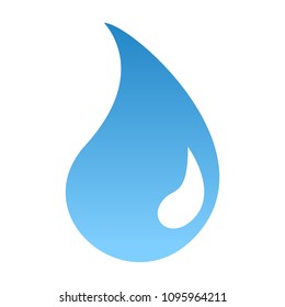 blue water drop icons on white background. Vector