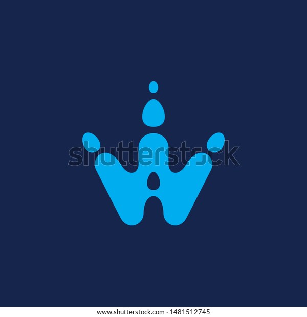 Blue Water Drop Logo Design Can Stock Vector Royalty Free