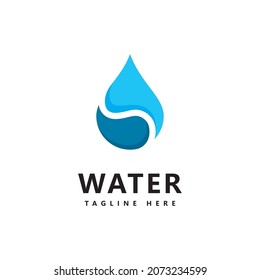 Blue Water Drop Logo Icon Vector Design