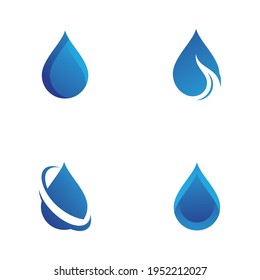 diseño de ilustraciones vectoriales con logotipo de caída de agua azul
