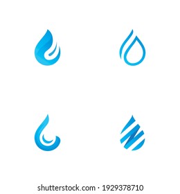 Blue Water drop logo vector icon