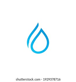 Blue Water Drop Logo Vector Icon