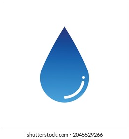 Icono del vector del logotipo de caída de agua azul