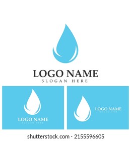 Blue Water drop logo vector icon 