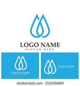 Icono del vector del logotipo de caída de agua azul 