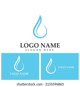 Icono del vector del logotipo de caída de agua azul 