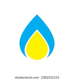 Blue Water drop logo vector icon