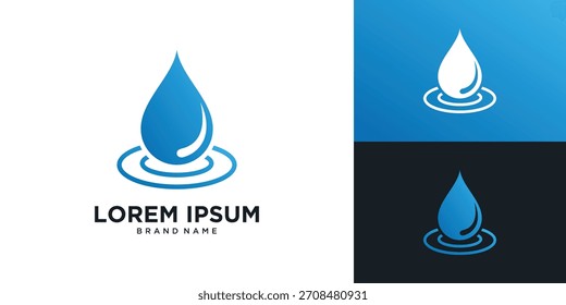 Blue Water Drop Logo, Vektordesign