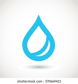 Blue water drop logo. Vector