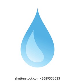 blue water drop with reflection