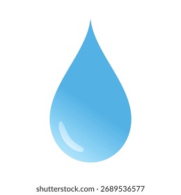 gota de água azul com reflexão