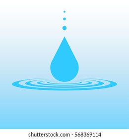 gota de agua azul, vectorial