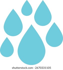 Vector de gota de agua azul Símbolo fresco y limpio.