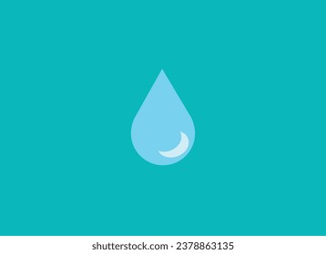 Blue water drop vector. water drop icon.