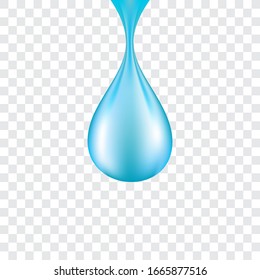 Blue water drop, vector illustration.