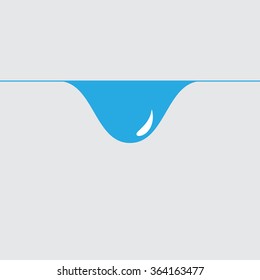 Blue water drop. Vector illustration