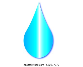Blue water drop. Vector illustration.