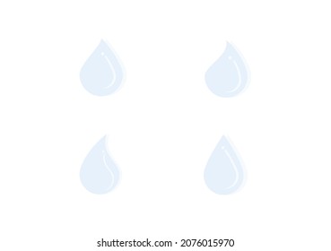 vector de caída de agua azul aislado en fondo blanco ep107