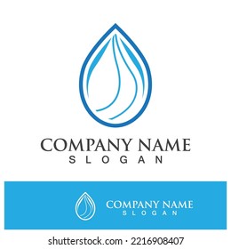 Blue water drop vector logo icon illustration images 