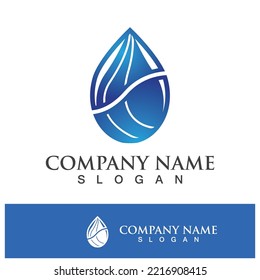 Blue water drop vector logo icon illustration images 