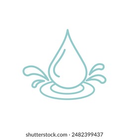 Blau Wassertropfen Vektorgrafik Logo Symbol Illustration Bilds 